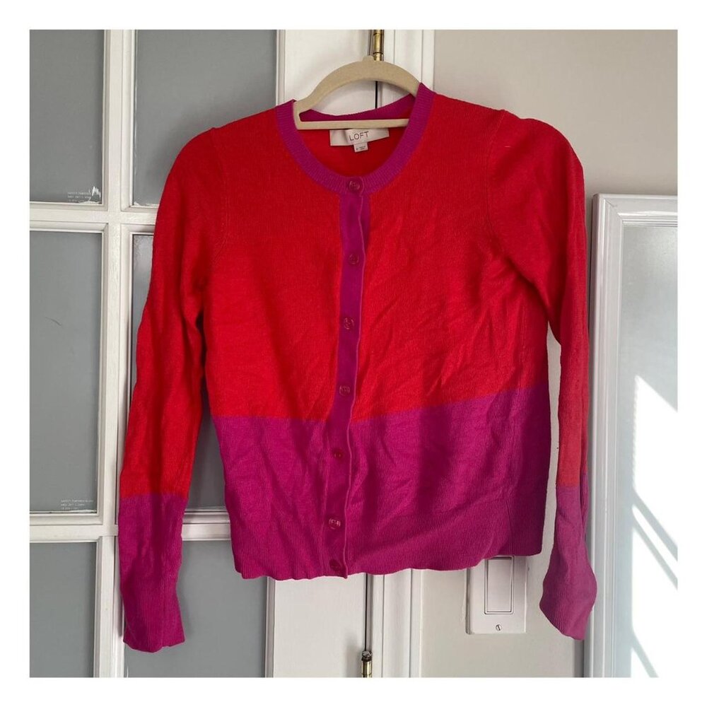 Pink & Orange/Red Cardigan